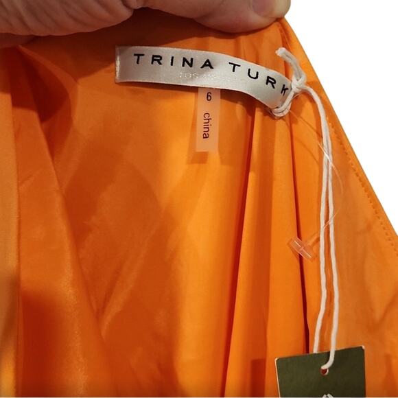 NWT Trina Turk Poem Asymmetric Knee Length Dress - Size 8 - Picture 8 of 9